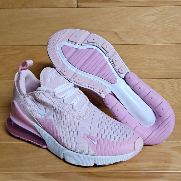 Nike Air Max 270 GS Pink Foam White Rise Running Shoe Sneaker CV9645-600 - Picture 4 of 14